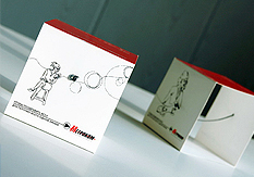 Дизайн объемной открытки с нитью