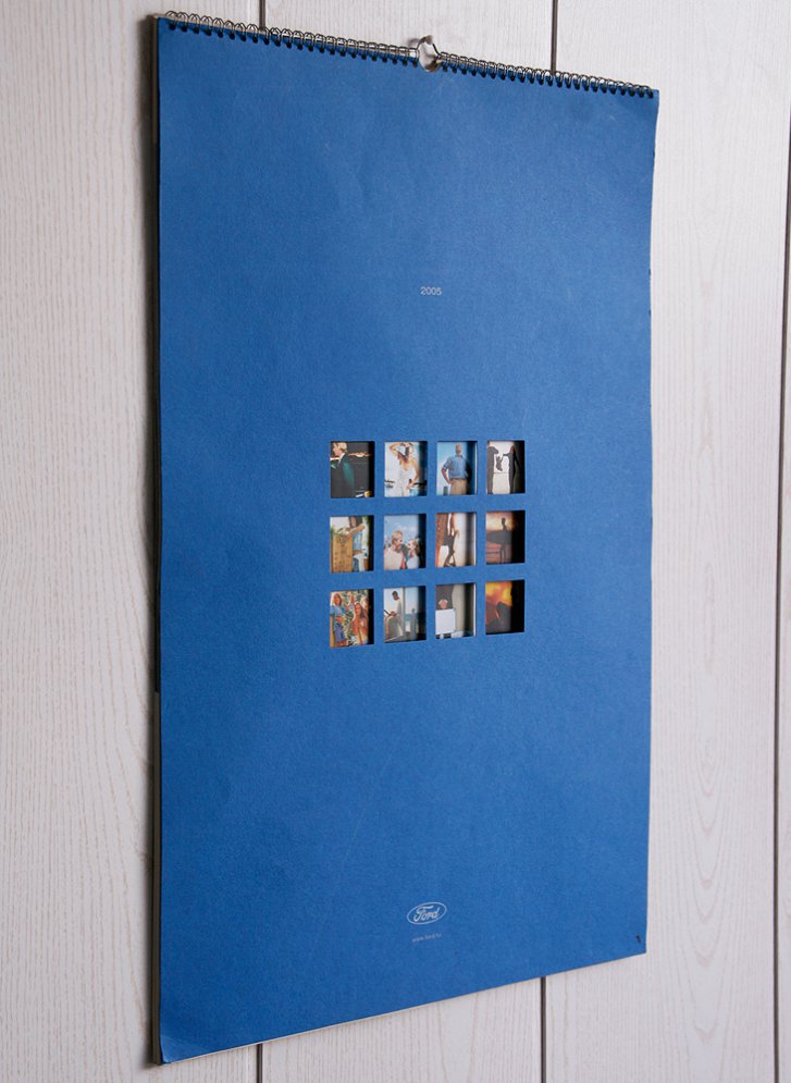 Разработка календаря с вырубкой и текстурной бумагой фото 7